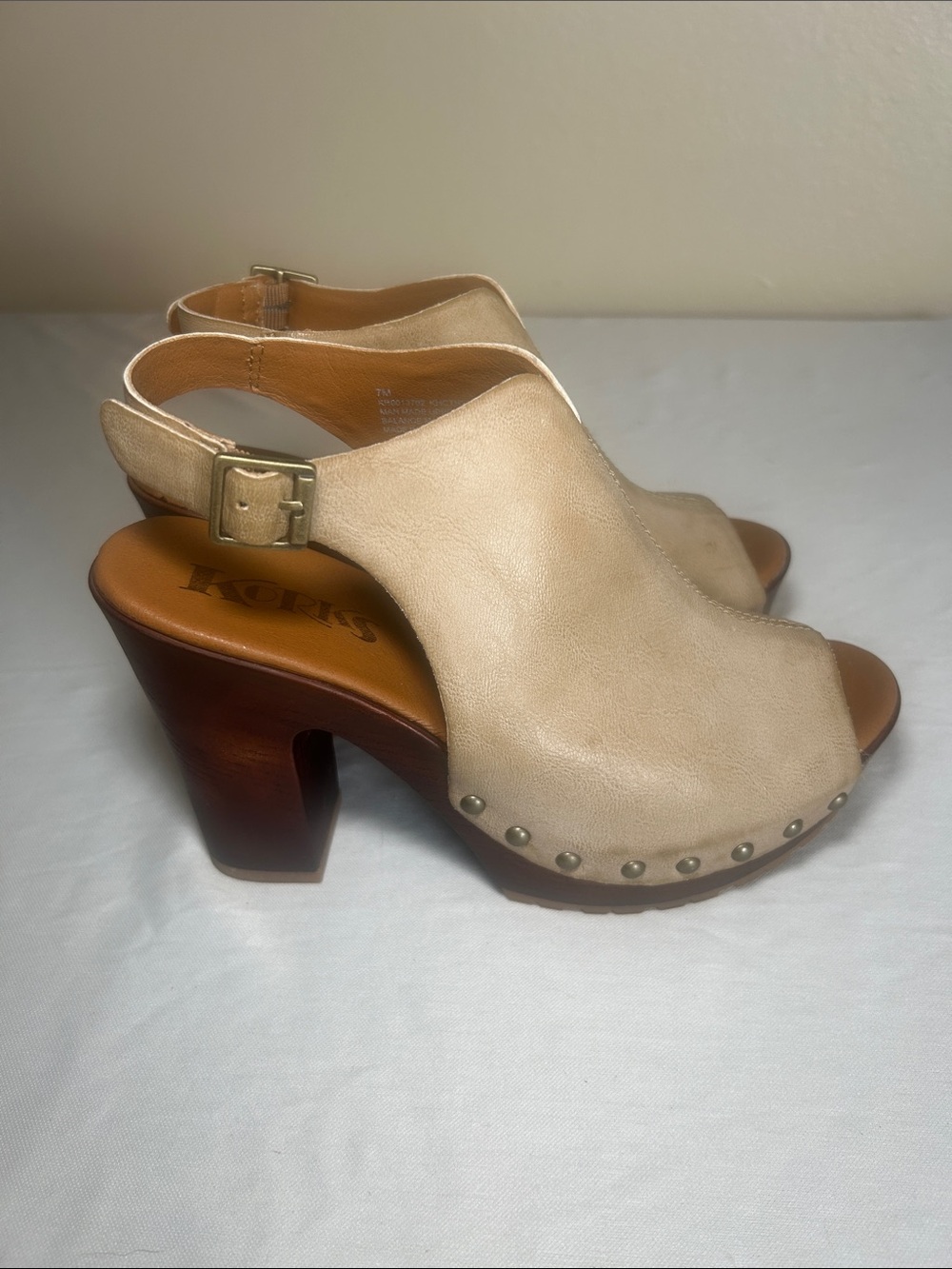 Like New Korks Annelie Slingback Clogs Sandals Platform Heel Size 7M